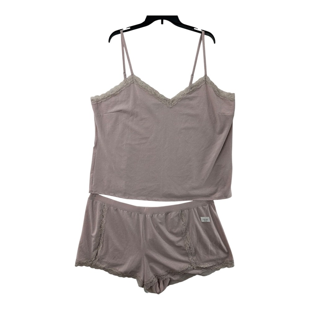 INC International Concepts Pajama Set Cami Shorts Lace Trim Sleepwear XXXL